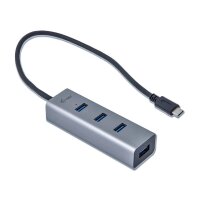 i-tec® USB-Hub USB-C Metal 4-fach grau