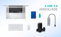 i-tec® USB-Hub USB-C Metal 4-fach grau