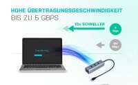 i-tec® USB-Hub USB-C Metal 4-fach grau
