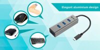 i-tec® USB-Hub USB-C Metal 4-fach grau