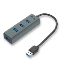 i-tec® USB-Hub USB 3.0 Metal 4-fach grau
