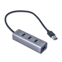 i-tec® USB-Hub USB 3.0 Metal 4-fach grau