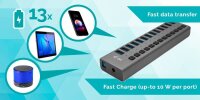 i-tec® USB-Hub USB 3.0 Charging 13-fach grau