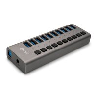 i-tec® USB-Hub USB 3.0 Charging 10-fach grau