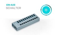 i-tec® USB-Hub USB 3.0 Charging 10-fach grau