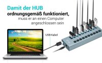 i-tec® USB-Hub USB 3.0 Charging 10-fach grau