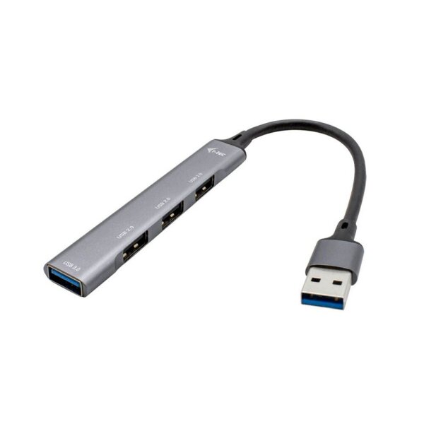 i-tec® USB-Hub USB 3.0 Metal 4-fach grau