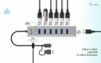i-tec® USB-Hub USB-C/USB-A Charging Metal 7-fach grau