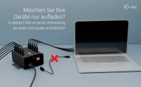 i-tec® USB-Hub USB-C/USB-A Metal Charging + data 10-fach schwarz