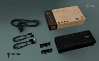 i-tec® USB-Hub USB-C/USB-A Metal Charging + data 20-fach schwarz