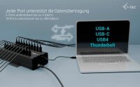 i-tec® USB-Hub USB-C/USB-A Metal Charging + data 20-fach schwarz