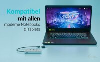 i-tec® USB-Hub Universal Charging Metal 4-fach grau