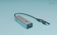 i-tec® USB-Hub Universal Charging Metal 4-fach grau