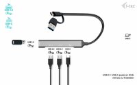 i-tec® USB-Hub USB-A/USB-C Metal  4-fach grau