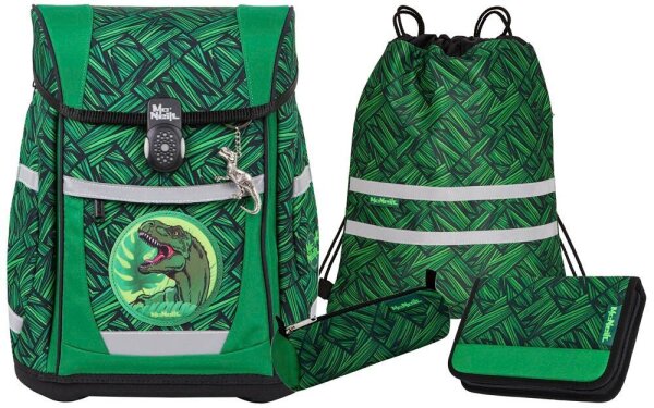 Mc®Neill Schulranzen-Set TENERO WOW Kunstfaser grün