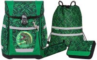 Mc®Neill Schulranzen-Set TENERO WOW Kunstfaser grün
