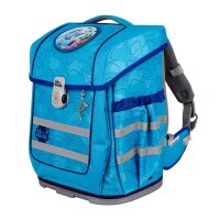 Mc®Neill Schulranzen-Set COMPACTO BUBBLE Kunstfaser hellblau