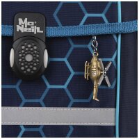 Mc®Neill Schulranzen-Set COMPACTO XAGON Kunstfaser blau