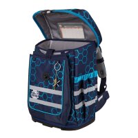 Mc®Neill Schulranzen-Set COMPACTO XAGON Kunstfaser blau