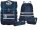 Mc®Neill Schulranzen-Set COMPACTO XAGON Kunstfaser blau