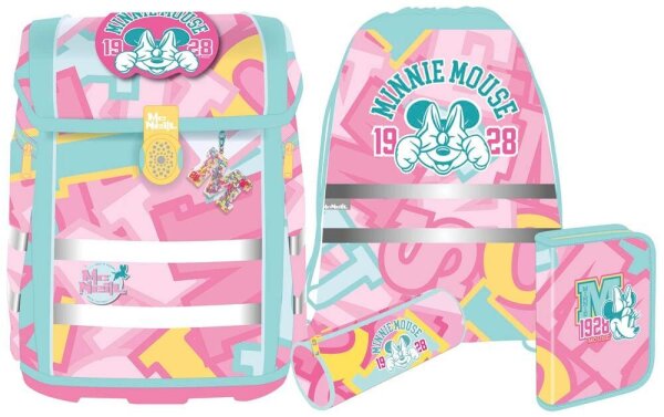 Mc®Neill Schulranzen-Set PERFECTO MINNIE MOUSE Kunstfaser pink