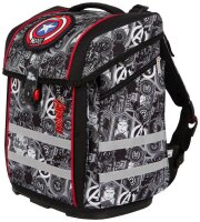 Mc®Neill Schulranzen-Set PERFECTO MARVEL AVENGERS Kunstfaser schwarz