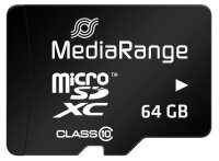 MediaRange Speicherkarte micro SDXC, 64 GB, 1 St.