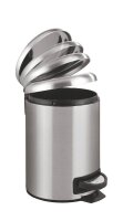 WENKO Leman Kosmetikeimer 3,0 l silber, 1 St.