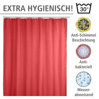 WENKO Duschvorhang rot 180,0 x 200,0 cm