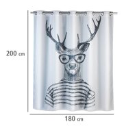 WENKO Duschvorhang Mr. Deer 180,0 x 200,0 cm