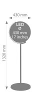 TROIKA® Leuchtglobus SOJUS LIGHT schwarz/silber