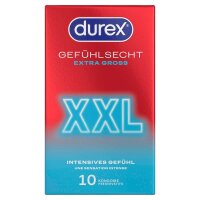 durex Kondome Gefühlsecht Extra Groß XXL, 10 St.