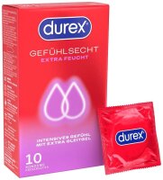 durex Kondome Gefühlsecht Extra Feucht, 10 St.