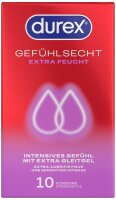 durex Kondome Gefühlsecht Extra Feucht, 10 St.