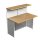 Kerkmann Empfangstheke Genua gerade, buche, silber 116,0 x 70,0 x 115,0 cm