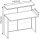Kerkmann Empfangstheke Genua gerade, buche, silber 116,0 x 70,0 x 115,0 cm