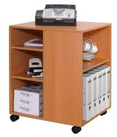 DURABLE Bürowagen buche 3 Ebenen 52,8 x 59,2 x 74,8 cm