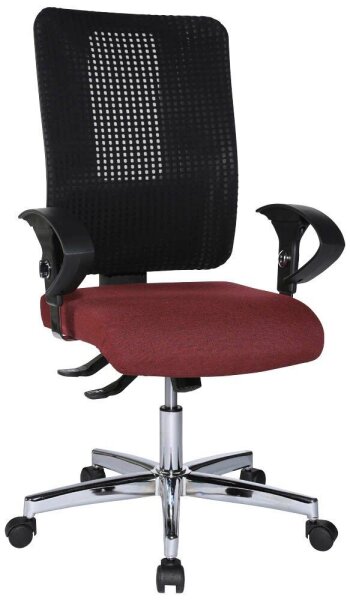Topstar Bürostuhl Open XT (N), OX790U G270 Stoff rot, Gestell chrom