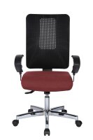 Topstar Bürostuhl Open XT (N), OX790U G270 Stoff rot, Gestell chrom