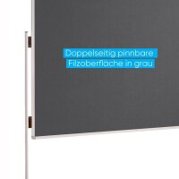 FRANKEN Moderationswand ECO klappbar 120,0 x 150,0 cm grau