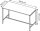 Quadrifoglio Stehtisch Creo grau rechteckig, 4-Fuß-Gestell alu, 180,0 x 80,0 x 107,0 cm