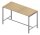 Quadrifoglio Stehtisch Creo eiche rechteckig, 4-Fuß-Gestell alu, 180,0 x 80,0 x 107,0 cm