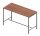 Quadrifoglio Stehtisch Creo nussbaum rechteckig, 4-Fuß-Gestell alu, 180,0 x 80,0 x 107,0 cm