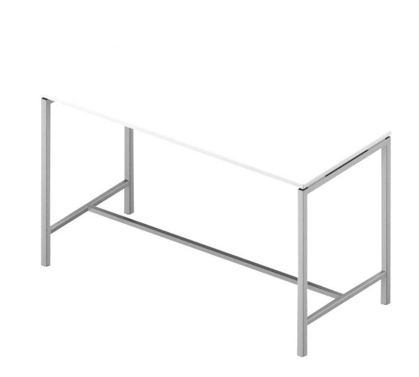 Quadrifoglio Stehtisch Creo weiß rechteckig, 4-Fuß-Gestell weiß, 180,0 x 80,0 x 107,0 cm