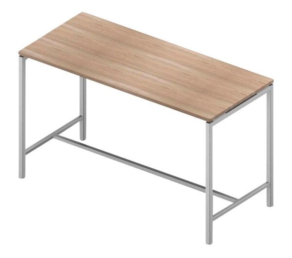 Quadrifoglio Stehtisch Creo eiche rechteckig, 4-Fuß-Gestell weiß, 180,0 x 80,0 x 107,0 cm