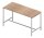 Quadrifoglio Stehtisch Creo eiche rechteckig, 4-Fuß-Gestell weiß, 180,0 x 80,0 x 107,0 cm