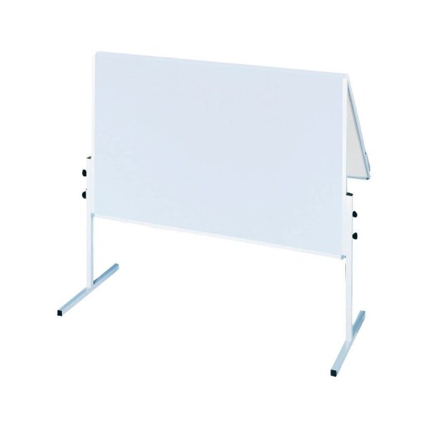 FRANKEN mobiles Whiteboard X-tra!Line klappbar 120,0 x 150,0 cm weiß lackierter Stahl