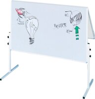 FRANKEN mobiles Whiteboard X-tra!Line klappbar 120,0 x 150,0 cm weiß lackierter Stahl