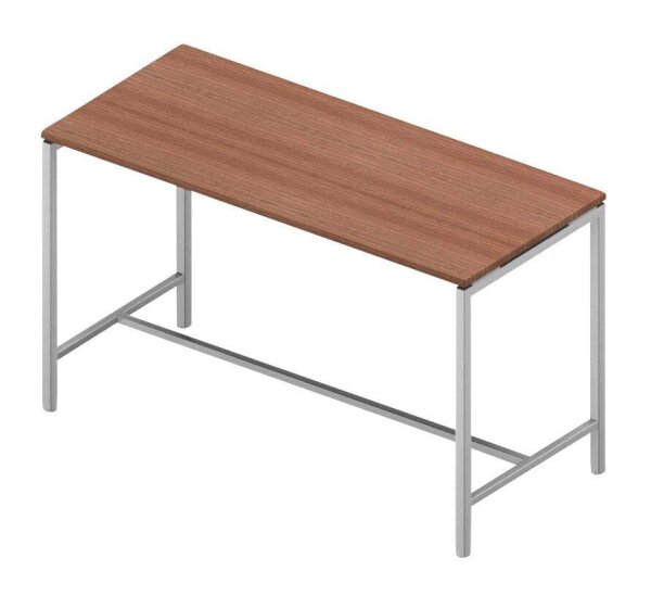 Quadrifoglio Stehtisch Creo nussbaum rechteckig, 4-Fuß-Gestell weiß, 180,0 x 80,0 x 107,0 cm