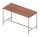 Quadrifoglio Stehtisch Creo nussbaum rechteckig, 4-Fuß-Gestell weiß, 180,0 x 80,0 x 107,0 cm